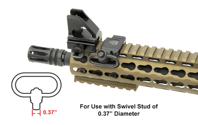 UTG® QD Sling Swivel Adaptor, Picatinny 45 Degree Angled Offset